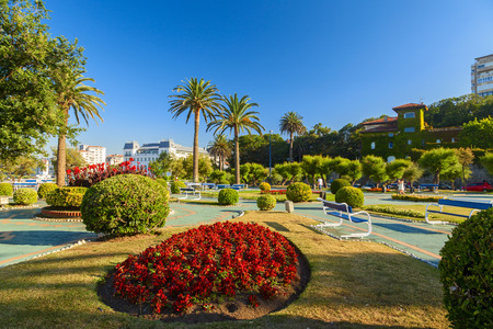 beautiful santander garden view on a sunny dayの写真素材