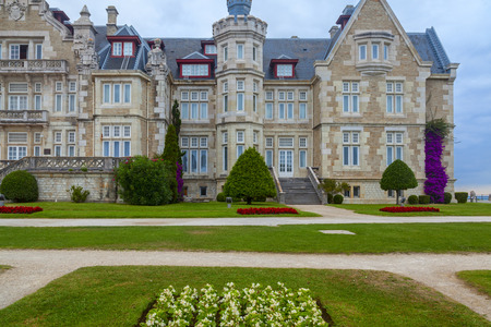 beautiful magdalena palace in the city of santanderのeditorial素材