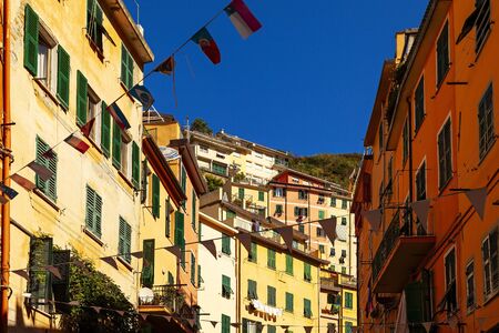 beautiful manarola street view on summerの写真素材