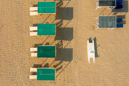 beautiful Forte Dei Marmi beach view in Versiliaの写真素材