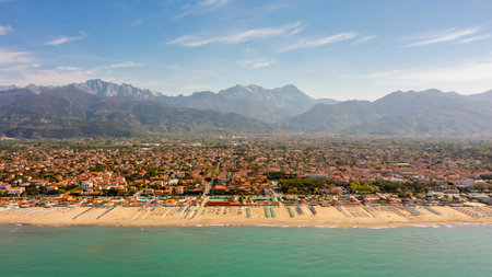 amazing forte dei marmi coast viewの写真素材