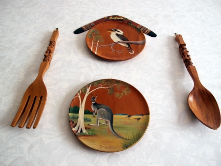 Australian souvenirs on the wallの写真素材
