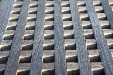 Boat gangway made with wood squares  close upの写真素材