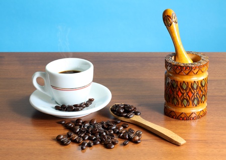 Cup of Coffee on tableの写真素材