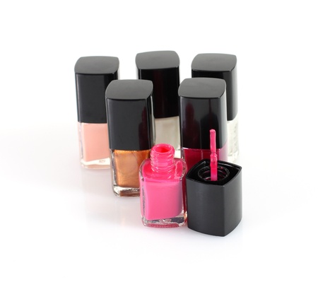 Nail Polish on white backgroundの写真素材