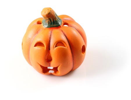 Halloween Pumpkin in white backgroundの写真素材