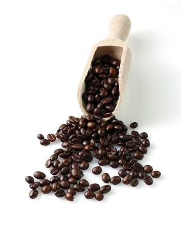 Bowl of black coffee on white  backgroundの写真素材