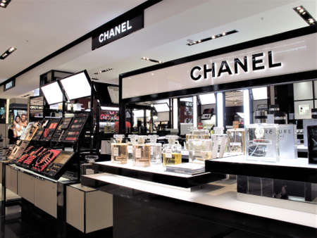 PERFUMES ON DISPLAY AT CHANEL BOUTIQUE