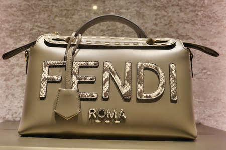 ROME AUGUST 19 2021 BAG ON DISPLAY AT FENDI BOUTIQUE