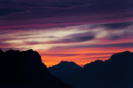 Sunrise in Dolomites - Mount Antelao area