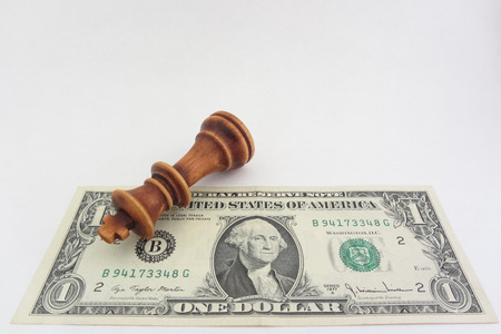 Checkmate on US dollarの写真素材