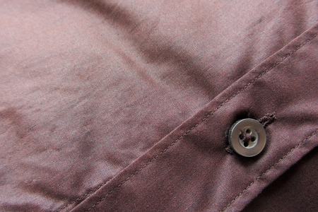 brown/violet cotton shirt with silk effect, made in Italyの写真素材