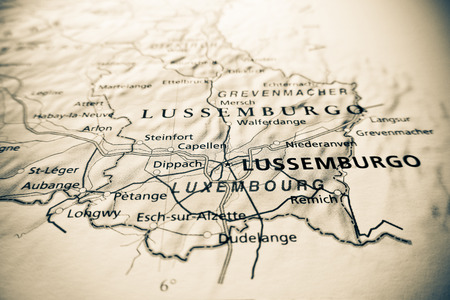 Luxembourg mapの写真素材