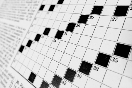 macro on crosswordの写真素材