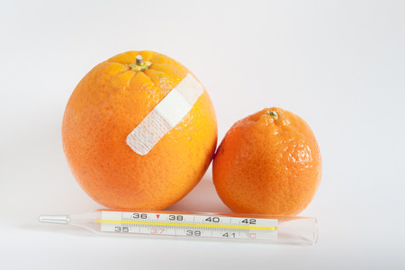 Orange e tangerine for illnessの写真素材