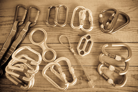 Mountain gear for climbingの写真素材