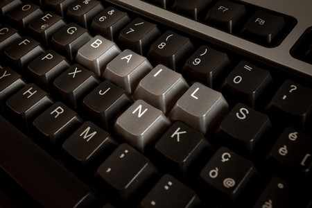 Bail-in wrote with keyboard key