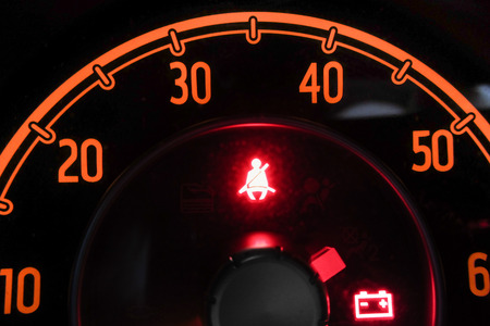 seat belts light switched onの写真素材