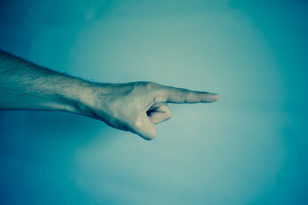 Human hand on vintage backgroundの写真素材