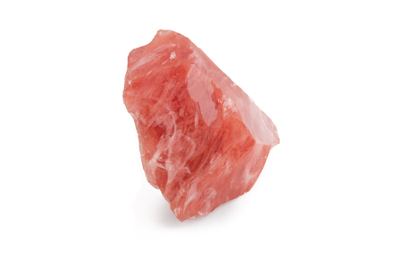 Red obsidian in white backgroundの写真素材