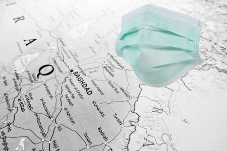 Epidemic conditions over Iraq areaの写真素材