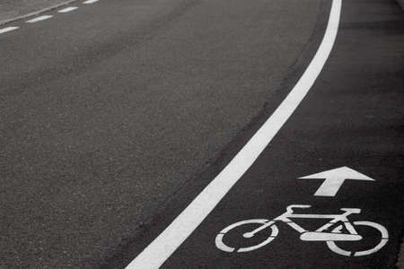 white city bike fast laneの写真素材