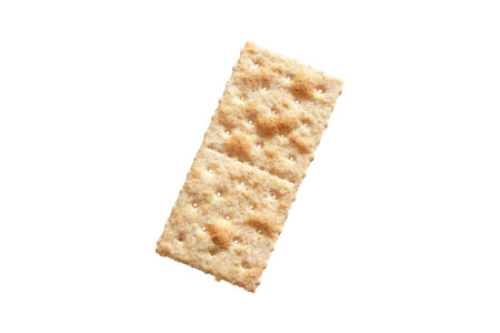 Isolated crackers on white background