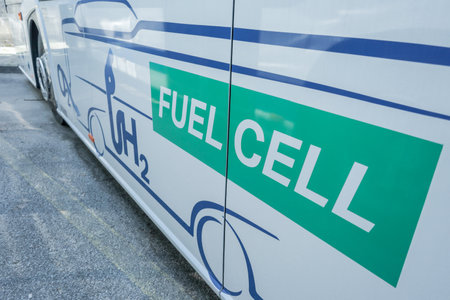 detail on external hydrogen busの写真素材