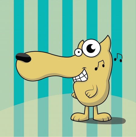 Vector Illustration of Cartoon Dogのイラスト素材