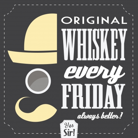 Retro Typographic Beverage Backgroundのイラスト素材