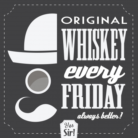 Retro Typographic Beverage Backgroundのイラスト素材
