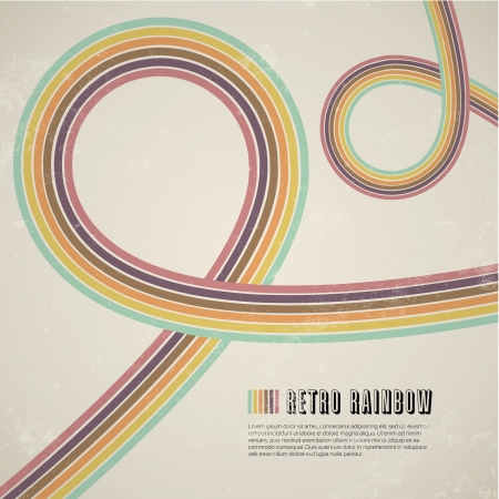 Retro Rainbow Backgroundのイラスト素材