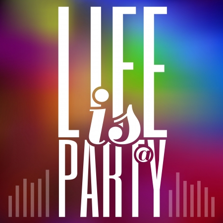 Party Typography   Colorful Abstract Backgroundのイラスト素材