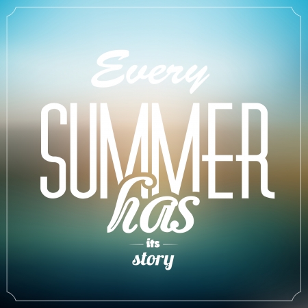 Summer Typographic Abstract Backgroundのイラスト素材