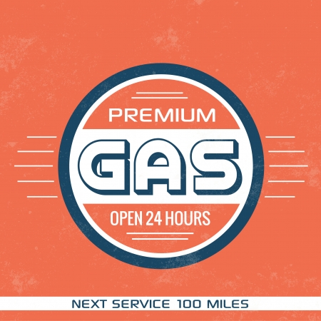 Vintage Gasoline Sign   Retro Templateのイラスト素材