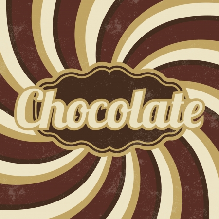 Retro Chocolate Sign   Vintage Backgroundのイラスト素材
