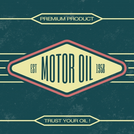 Vintage Oil Sign   Retro Templateのイラスト素材