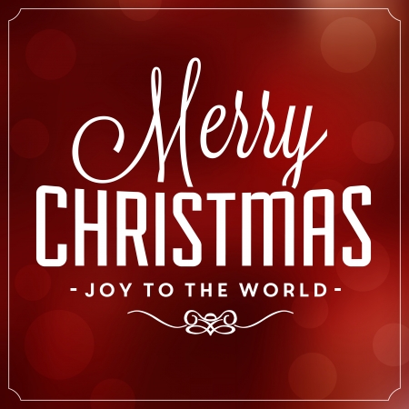 Christmas Typographic Background - Merry Christmas - Joy To The Worldのイラスト素材