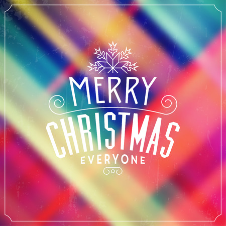 Christmas Typographic Background / Merry Christmasのイラスト素材
