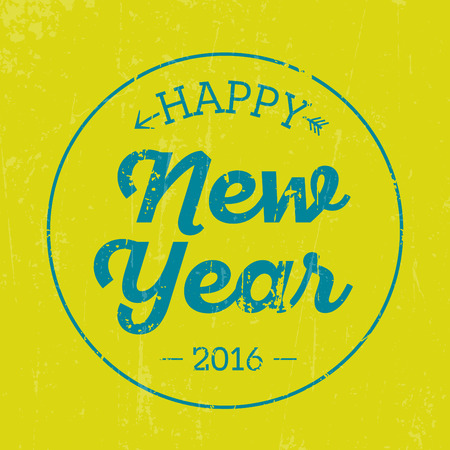 Vintage New Year Typographic Backgroundのイラスト素材