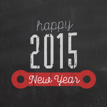 Vintage New Year Typographic Backgroundのイラスト素材