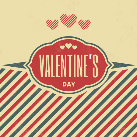 Vintage Template / Retro Design / Valentine's Day Signのイラスト素材