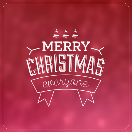 Christmas Typographic Background / Merry Christmasのイラスト素材