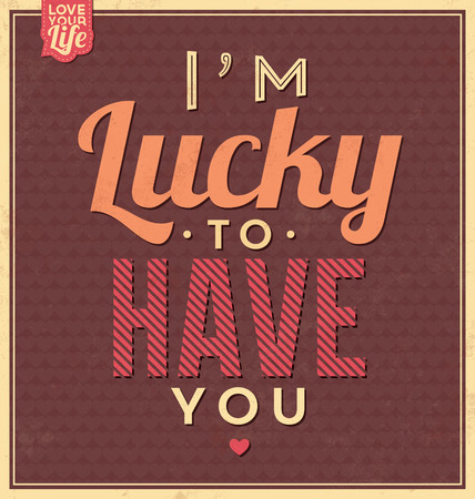 Vintage Template / Retro Design / Quote Typographic Background / Love / Valentine's Dayのイラスト素材