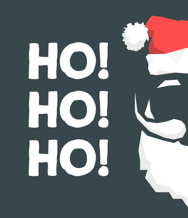 Christmas Typographic Background / Merry Christmas / Santaのイラスト素材