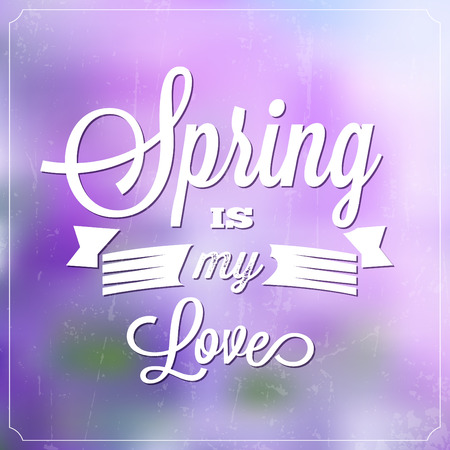 Typographic Spring Poster / Abstract Background Designのイラスト素材