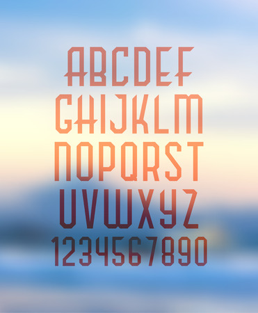 Alphabet Set / Typographic Vectorのイラスト素材