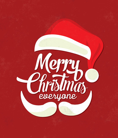 Christmas Typographic Background / Merry Christmas / Santa Christmas Typographic Background / Merry Christmas / Santa