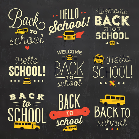 Back to School Calligraphic Designs / Vector Elementsのイラスト素材