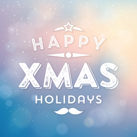 Typographic Christmas Designのイラスト素材